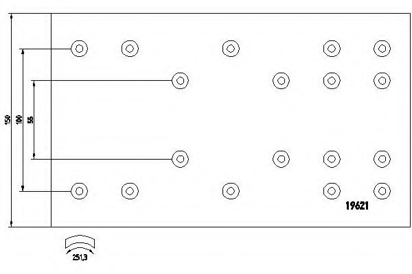 DON SA/30/2 Brake Lining, drum brake